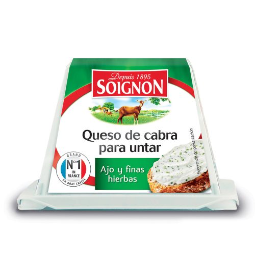 Queso untable de cabra Pirámide 140g AJO & HIERBAS Queso untable de cabra Pirámide 140g AJO & HIERBAS